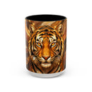 Amber Tiger Stained Glass Style Mug