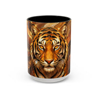 Amber Tiger Stained Glass Style Mug