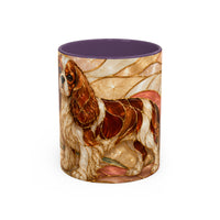 Blossom Cavalier King Charles Spaniel Stained Glass Style Mug