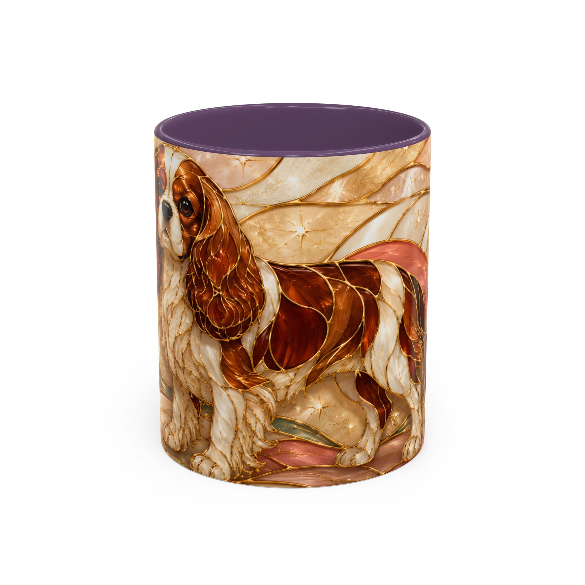 Blossom Cavalier King Charles Spaniel Stained Glass Style Mug