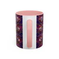 Purple Peacock Stained Glass Style Mug