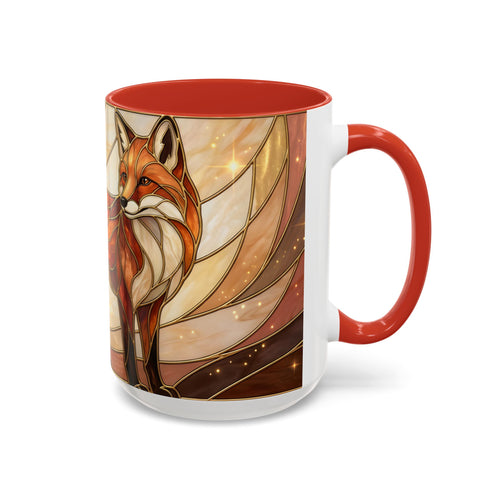 Honey Light Fox Stained Glass Style Mug