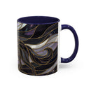 Obsidian Wolf Stained Glass Style Mug