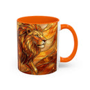 Wildfire Lion Stained Glass Mug
