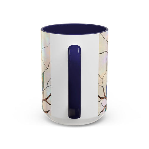 Minimal Peacock Stained Glass Style Mug