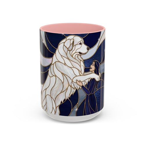 Faithful Friend Great Pyrenees Stained Glass Style Mug
