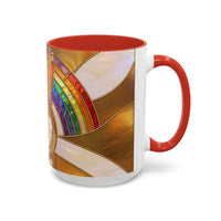 Rainbow Corgi Butt Stained Glass Style Mug