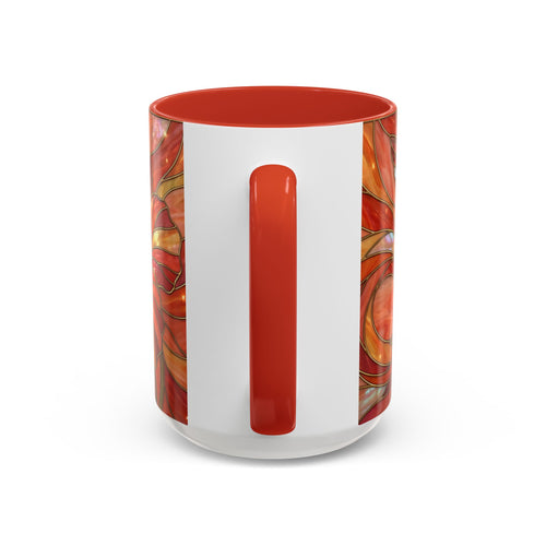 Hibiscus Glow Hummingbird Stained Glass Style Mug