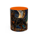 Warm Glow Rottweiler Stained Glass Style Mug
