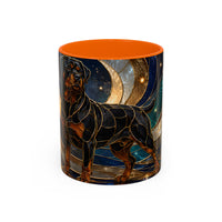 Warm Glow Rottweiler Stained Glass Style Mug