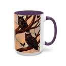 Dusk Owl Stained Glass Style Mug