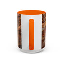 Amber Bulldog Stained Glass Style Mug