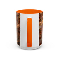 Amber Bulldog Stained Glass Style Mug
