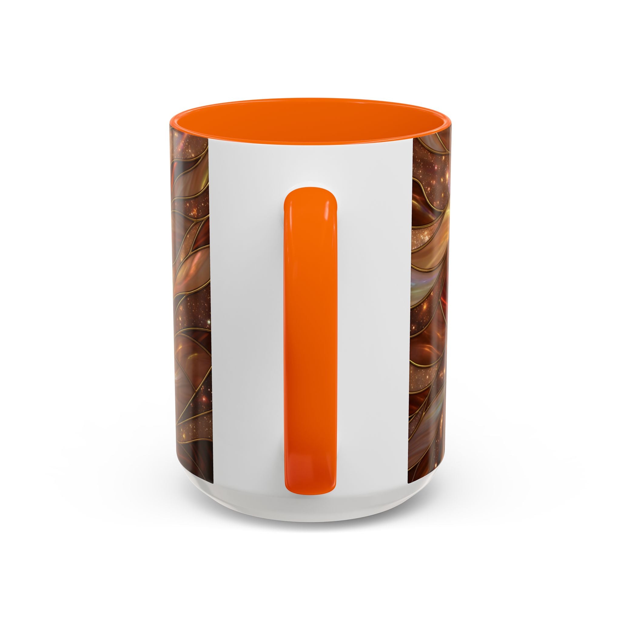 Amber Bulldog Stained Glass Style Mug