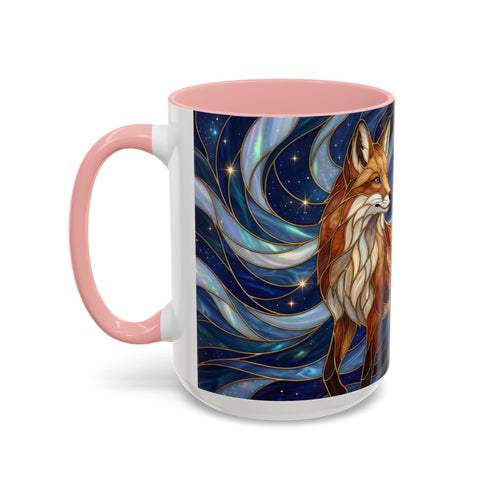 Midnight Fox Stained Glass Style Mug