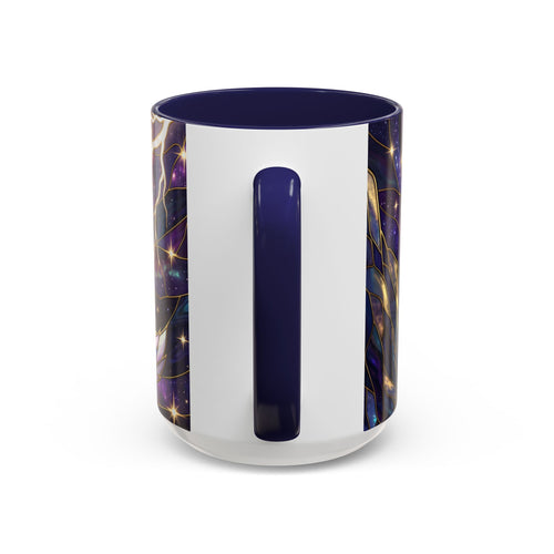 Purple Storm Fox Stained Glass Style Mug
