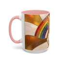 Rainbow Corgi Butt Stained Glass Style Mug