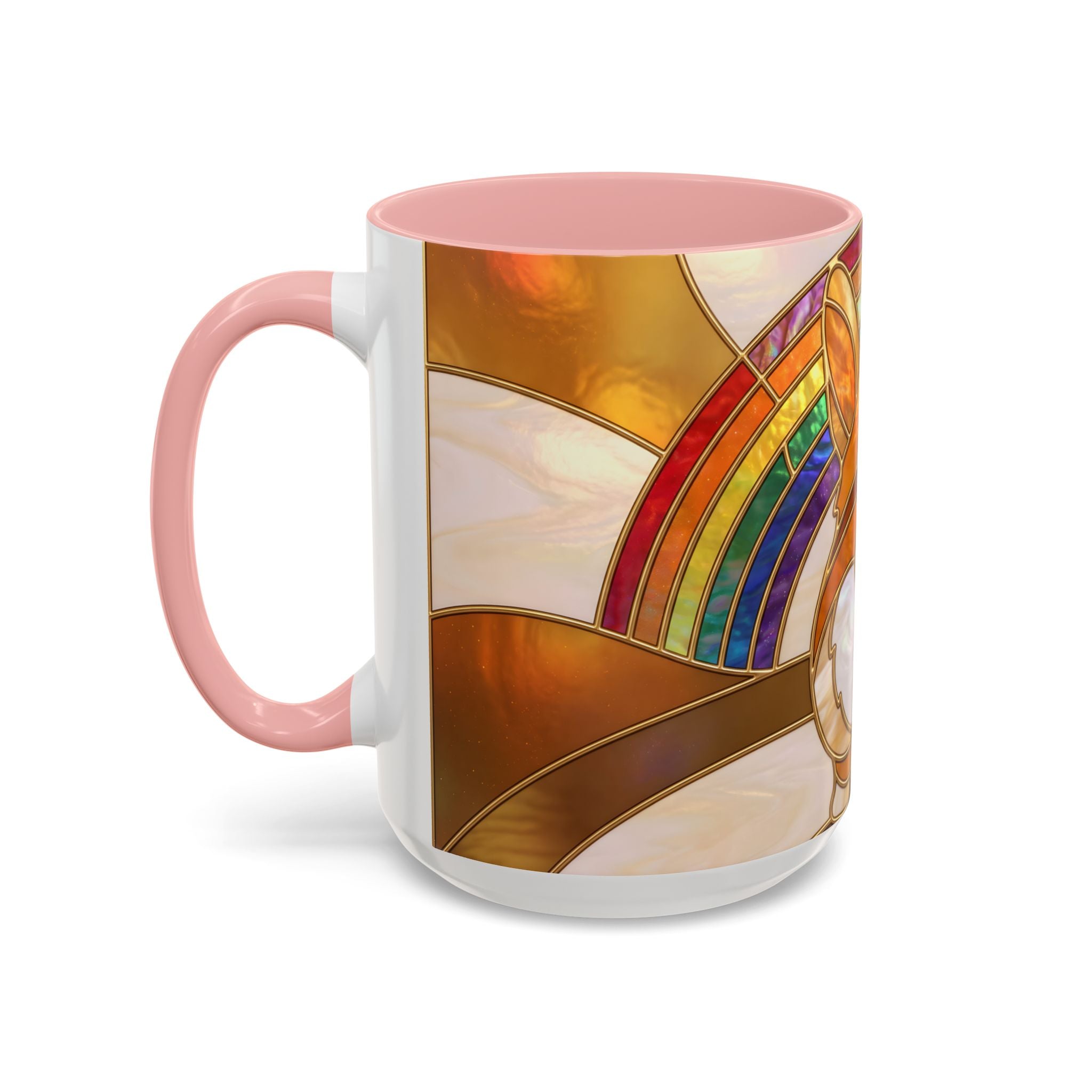 Rainbow Corgi Butt Stained Glass Style Mug