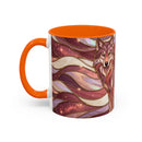 Rose Gold Wolf Stained Glass Style Mug