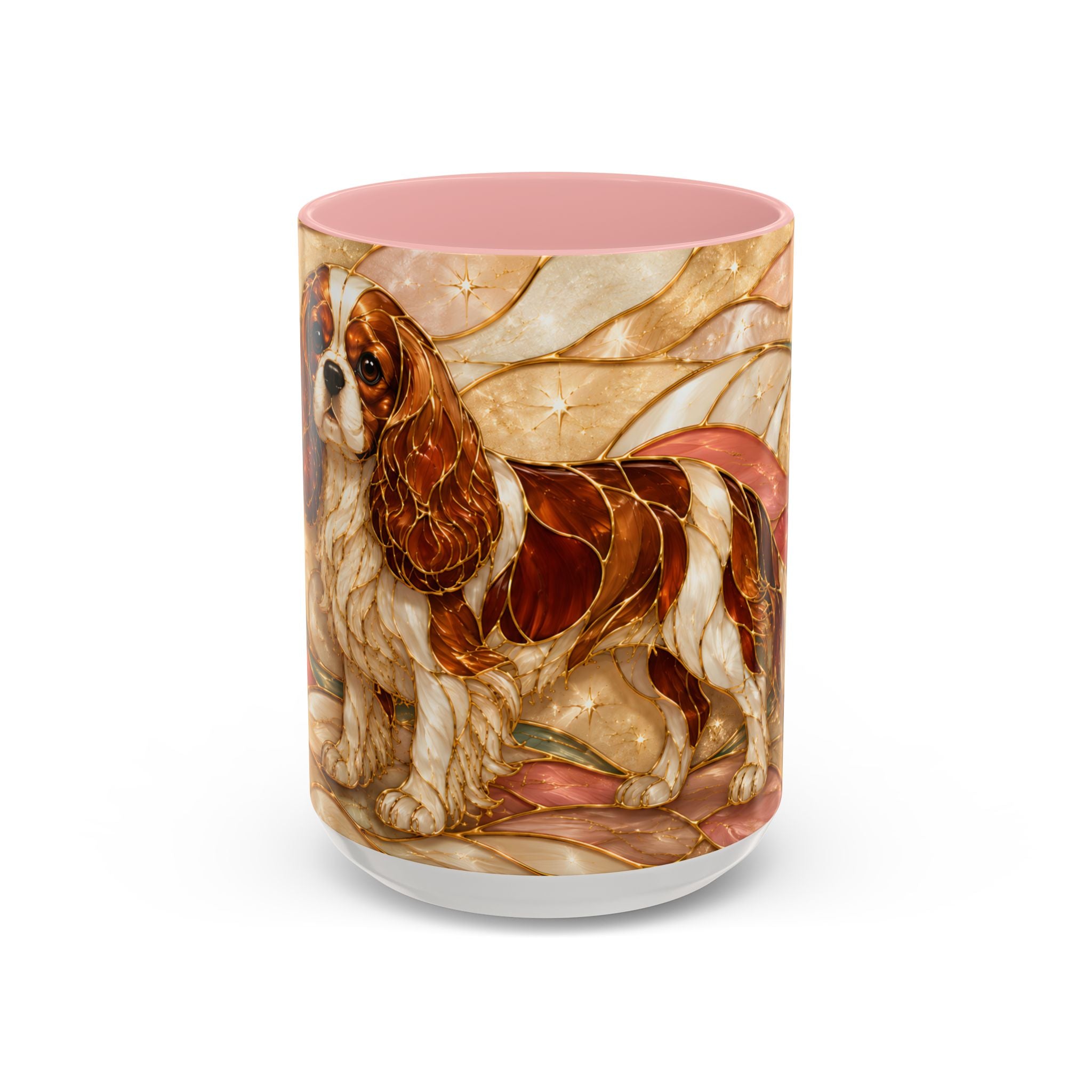Blossom Cavalier King Charles Spaniel Stained Glass Style Mug