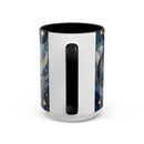 Sapphire Wolf Stained Glass Style Mug