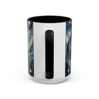 Sapphire Wolf Stained Glass Style Mug
