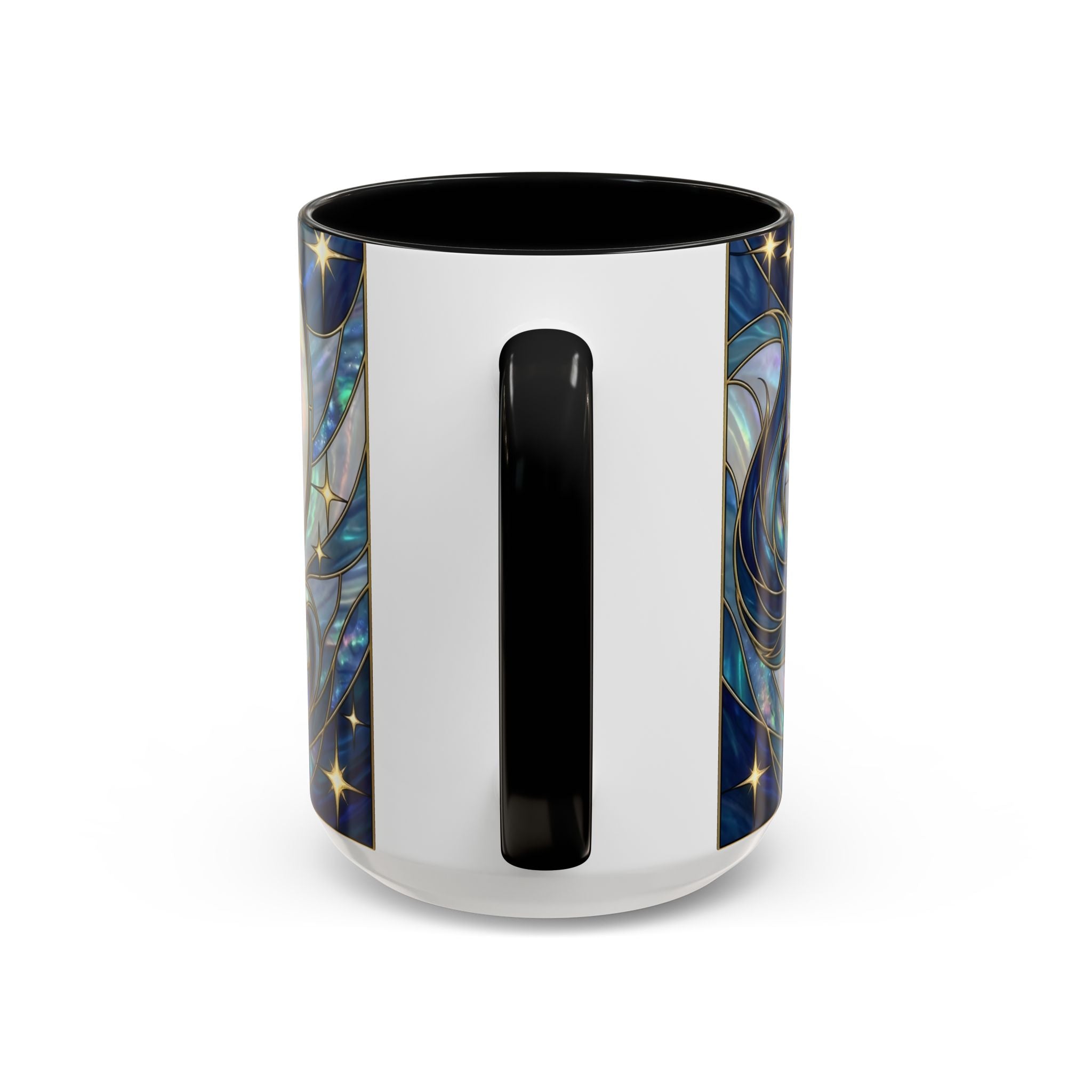 Sapphire Wolf Stained Glass Style Mug