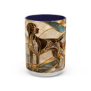 Warm Glow German Shorthaired Pointer Stained Glass Style Mug