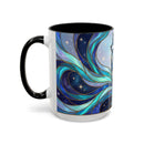 Aurora Wolf Stained Glass Style Mug