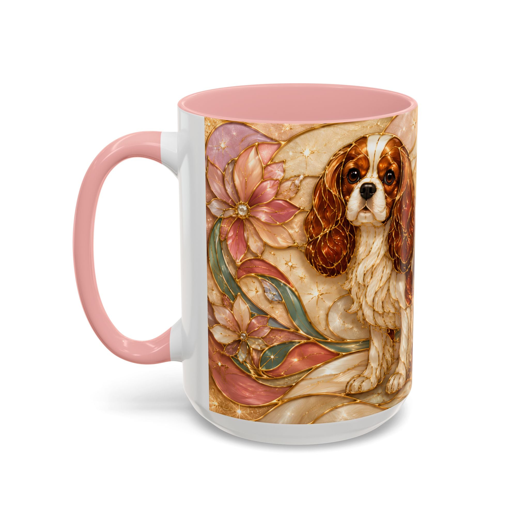 Blossom Cavalier King Charles Spaniel Stained Glass Style Mug