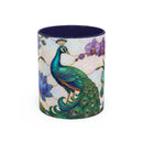 Blooming Peacock Stained Glass Style Mug