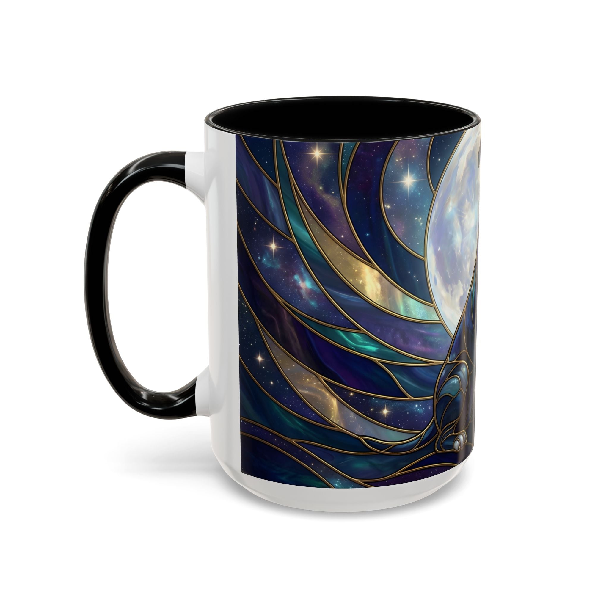 Moonlit Staffordshire Bull Terrier Stained Glass Style Mug