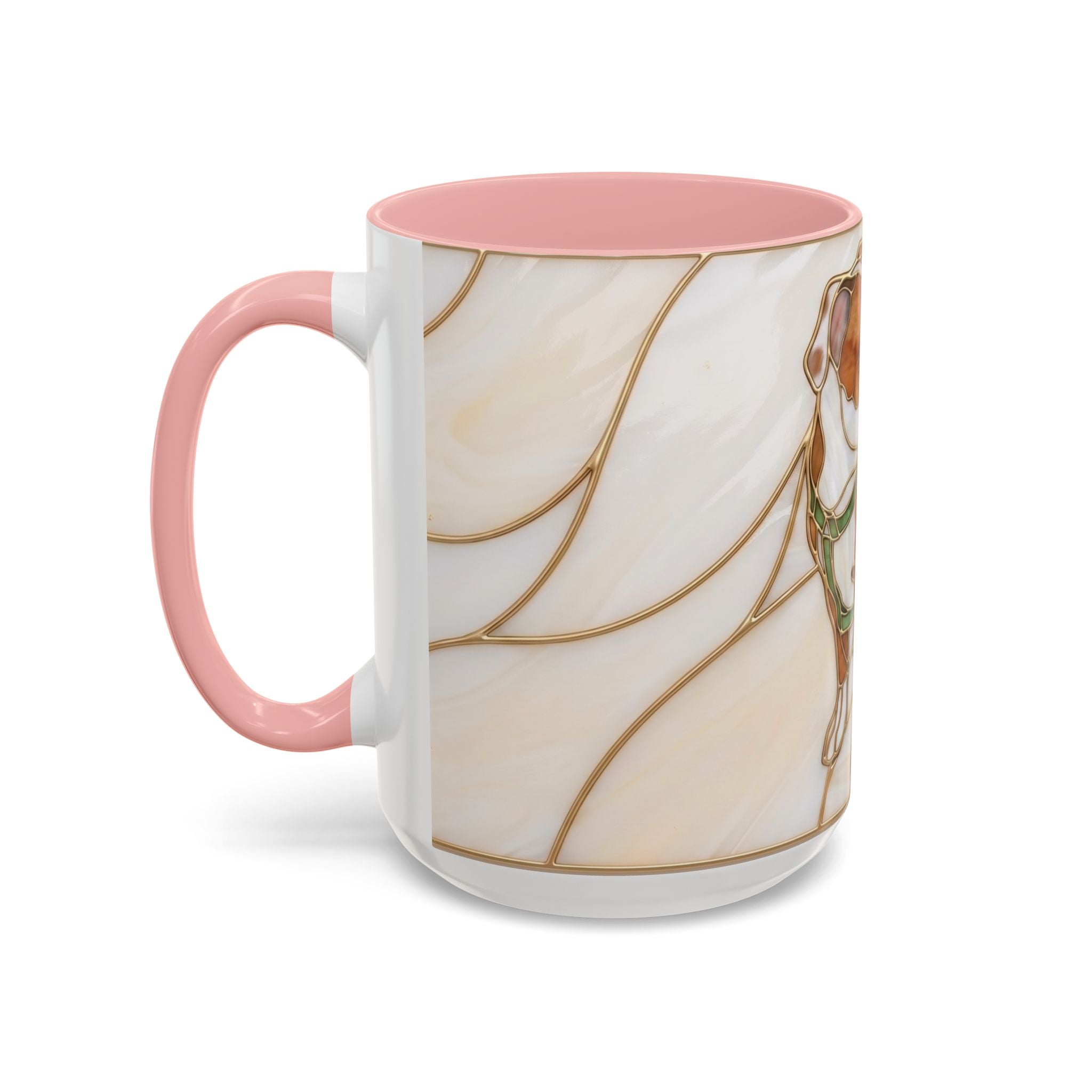 Custom Dog Portrait Stained Glass Style Mug