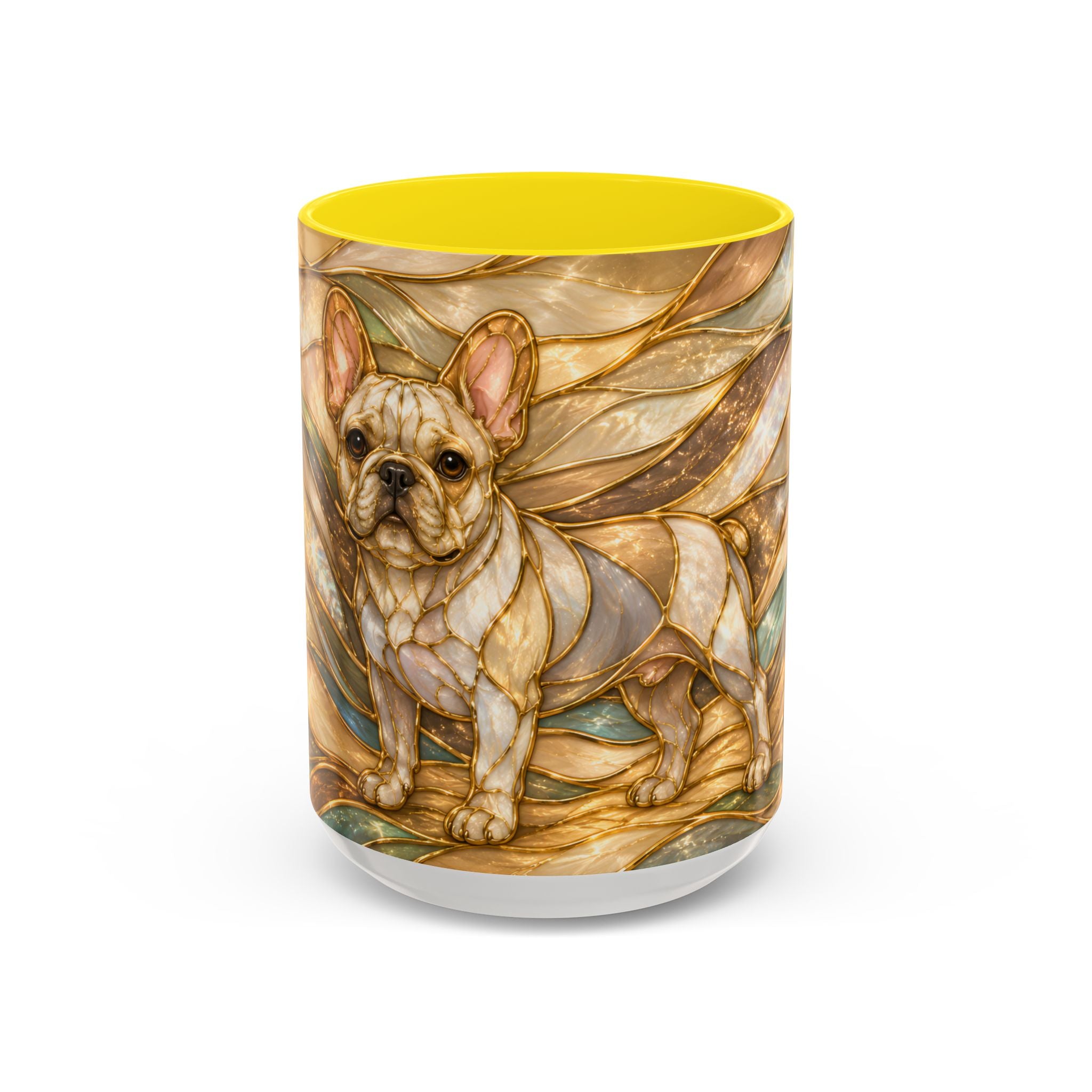 Golden Glow French Bulldog Stained Glass Style Mug