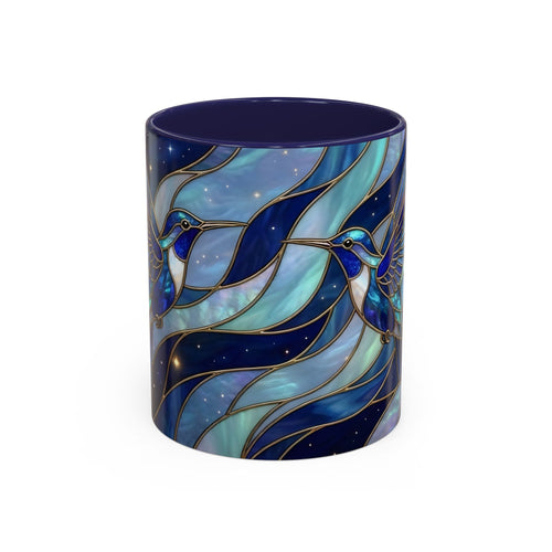 Midnight Hummingbird Stained Glass Style Mug