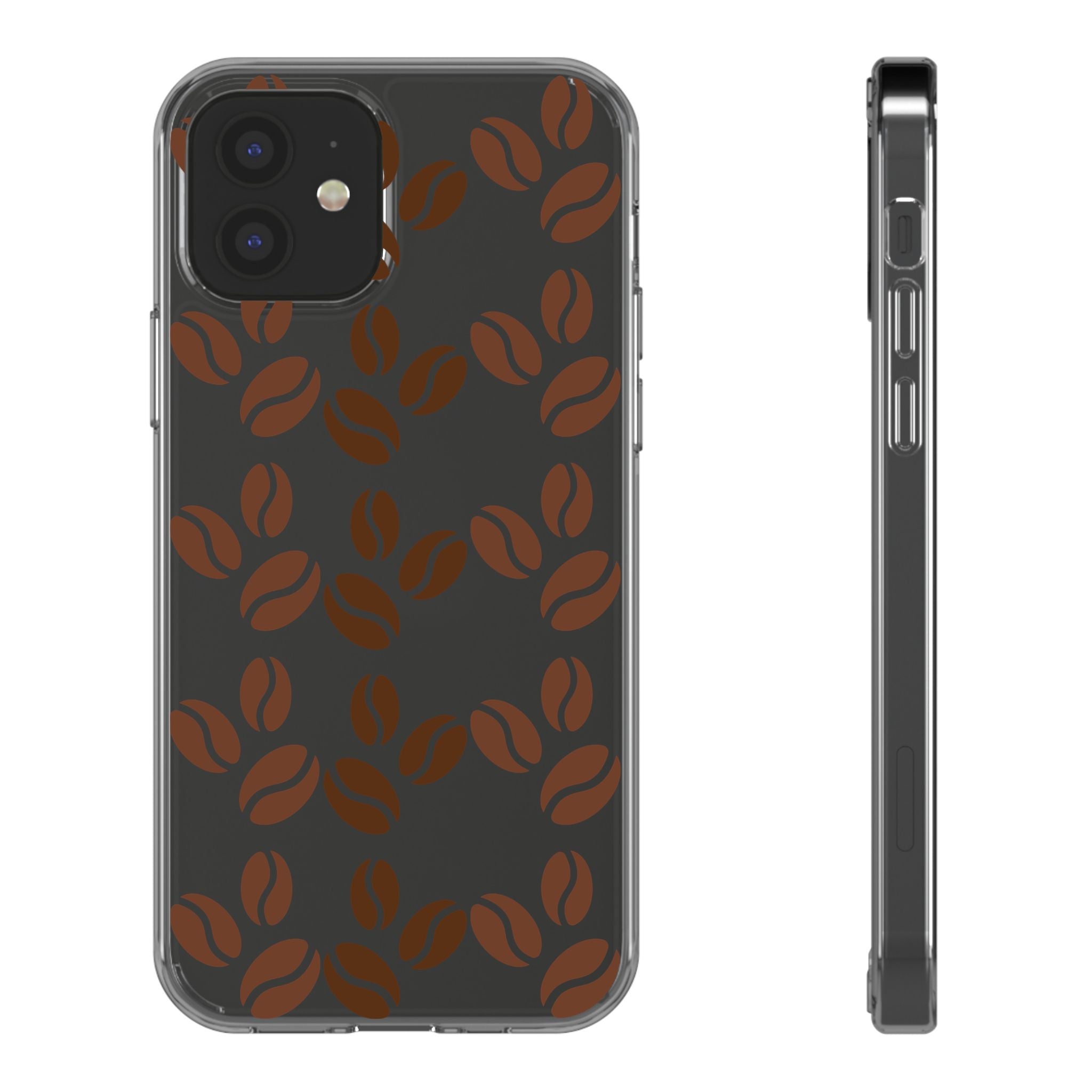 Coffee Beans Clear Phone Case