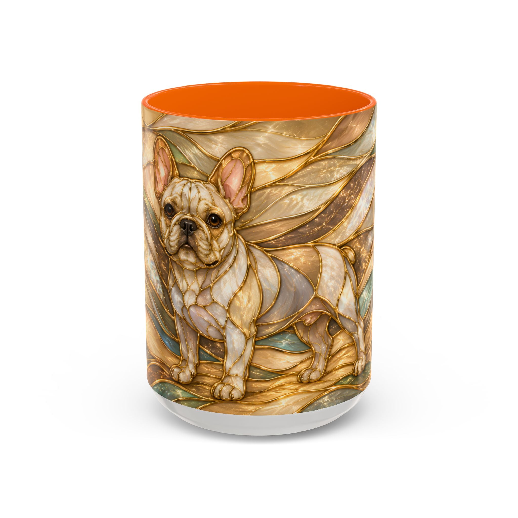 Golden Glow French Bulldog Stained Glass Style Mug