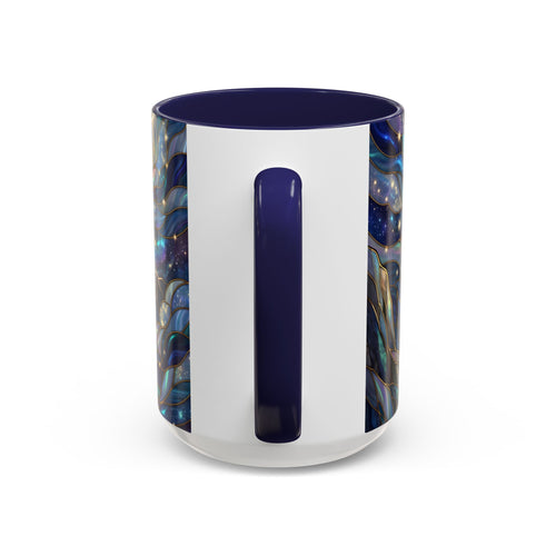 Storm Sky Wolf Stained Glass Style Mug