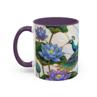 Flying Peacock Stained Glass Style Mug