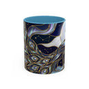 Lunar Peacock Stained Glass Style Mug