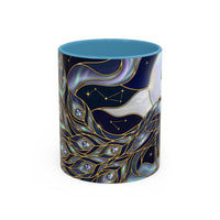 Lunar Peacock Stained Glass Style Mug