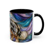 Celestial Australian Shepherd Stained Glass Style Mug