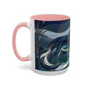River Moon Wolf Stained Glass Style Mug