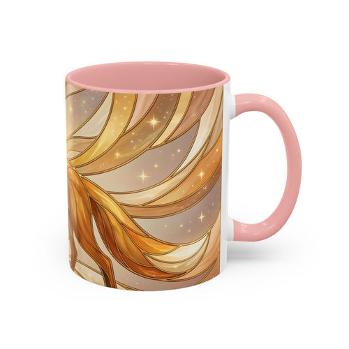 Golden Glow Fox Stained Glass Style Mug
