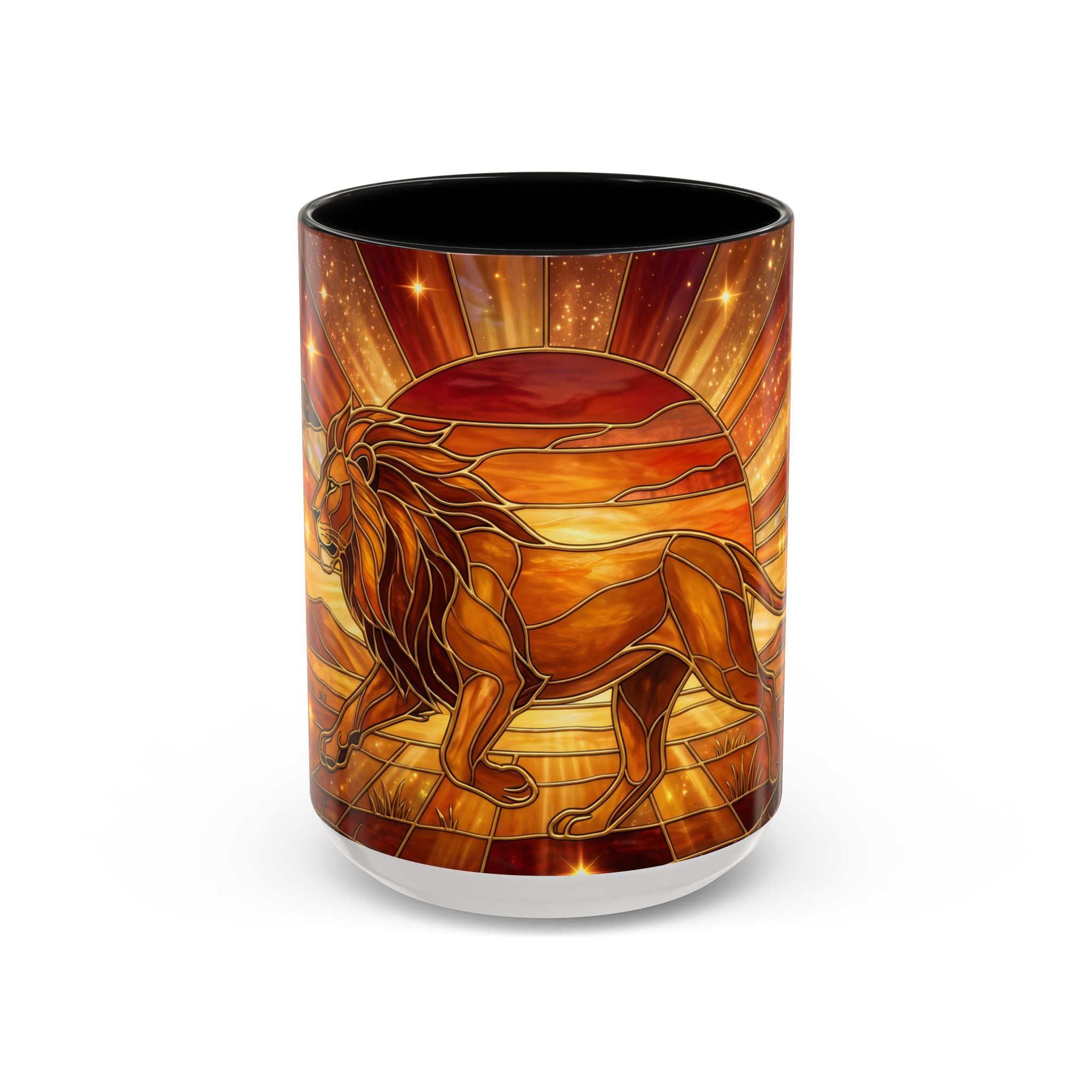 Savannah Lion Stained Glass Style Mug