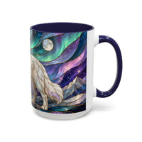 Aurora Peaks Great Pyrenees Stained Glass Style Mug