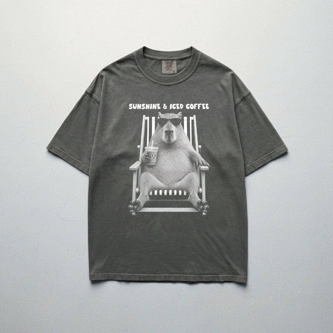 Sunshine & Iced Coffee Capybara Comfort Colors® T-Shirt
