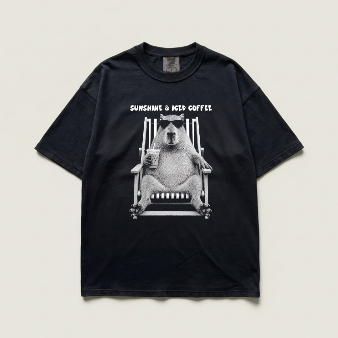 Sunshine & Iced Coffee Capybara Comfort Colors® T-Shirt
