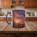 Sunset Sky Hummingbird Stained Glass Style Mug
