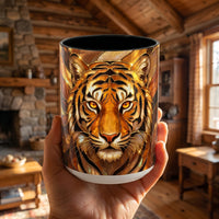 Amber Tiger Stained Glass Style Mug